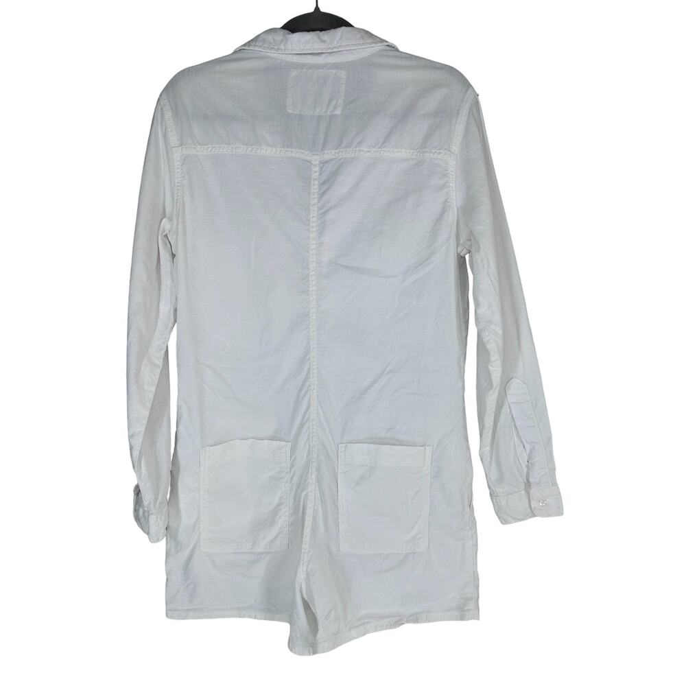 Frank & Eileen Ireland Playsuit Romper L White Linen Blend Made in USA - Picture 13 of 14